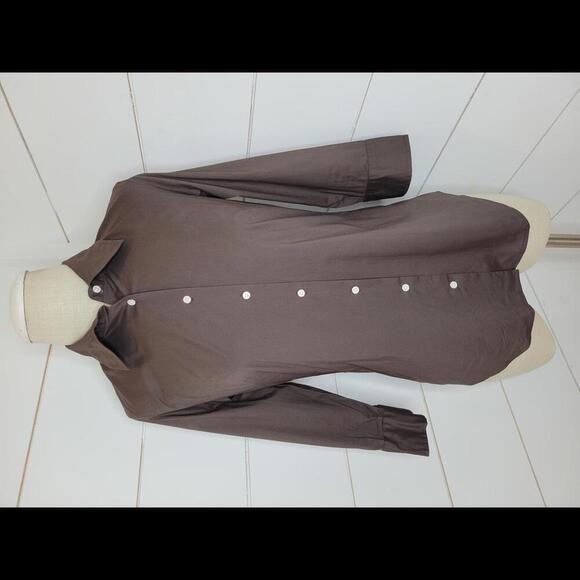J Crew Small Brown button down cotton shirt - Picture 1 of 4